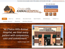 Tablet Screenshot of chalcohillsanimalhospital.com